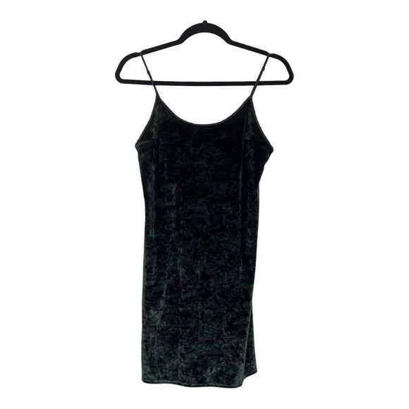 Victoria's Secret Other - Victoria's Secret Size XS Crushed Velvet Slip Dress Green Adjustable
